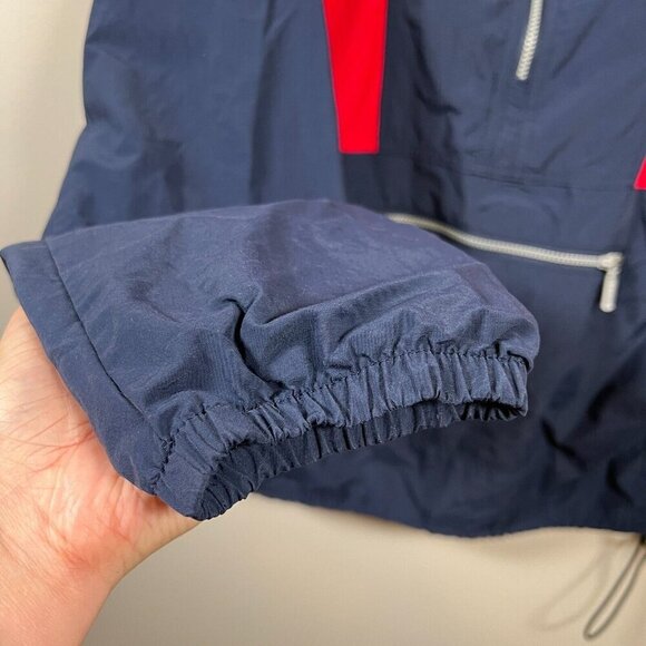 Vintage L.L. Bean Anorak Quarter Zip Jacket Mens Size Large Blue Red Made In USA - Picture 9 of 12